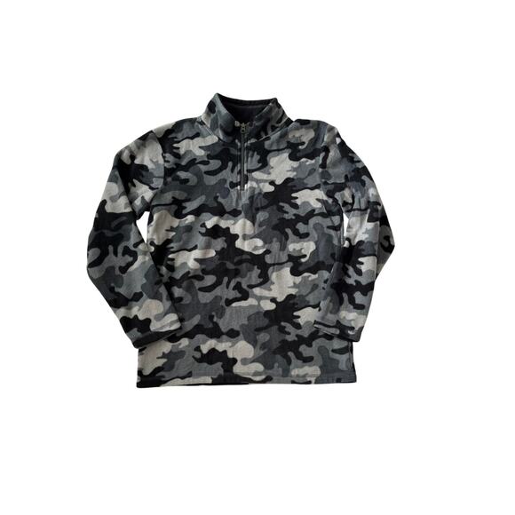 Kids camouflage fleece 3/4 zip  sweatshirt - Picture 4 of 5